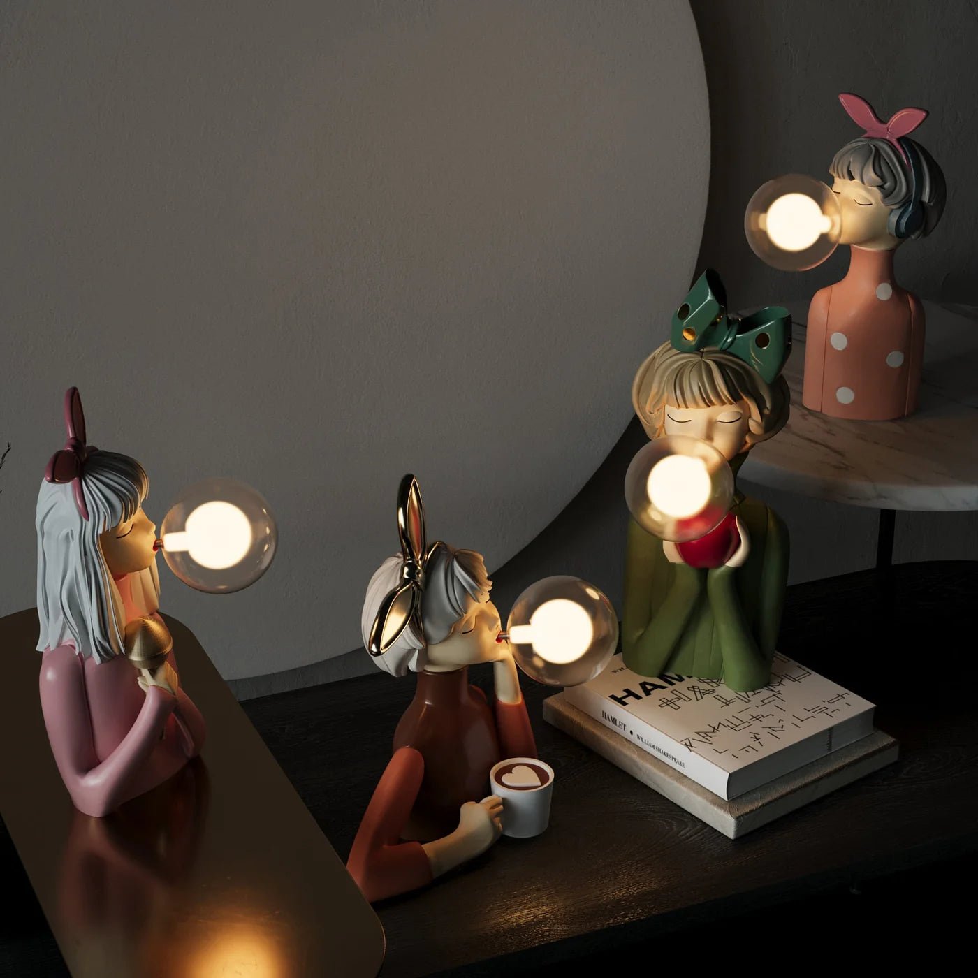 Dekoracyjna Lampa Stołowa z Figurkami - Kompletny zestaw 4 sióstr product 2