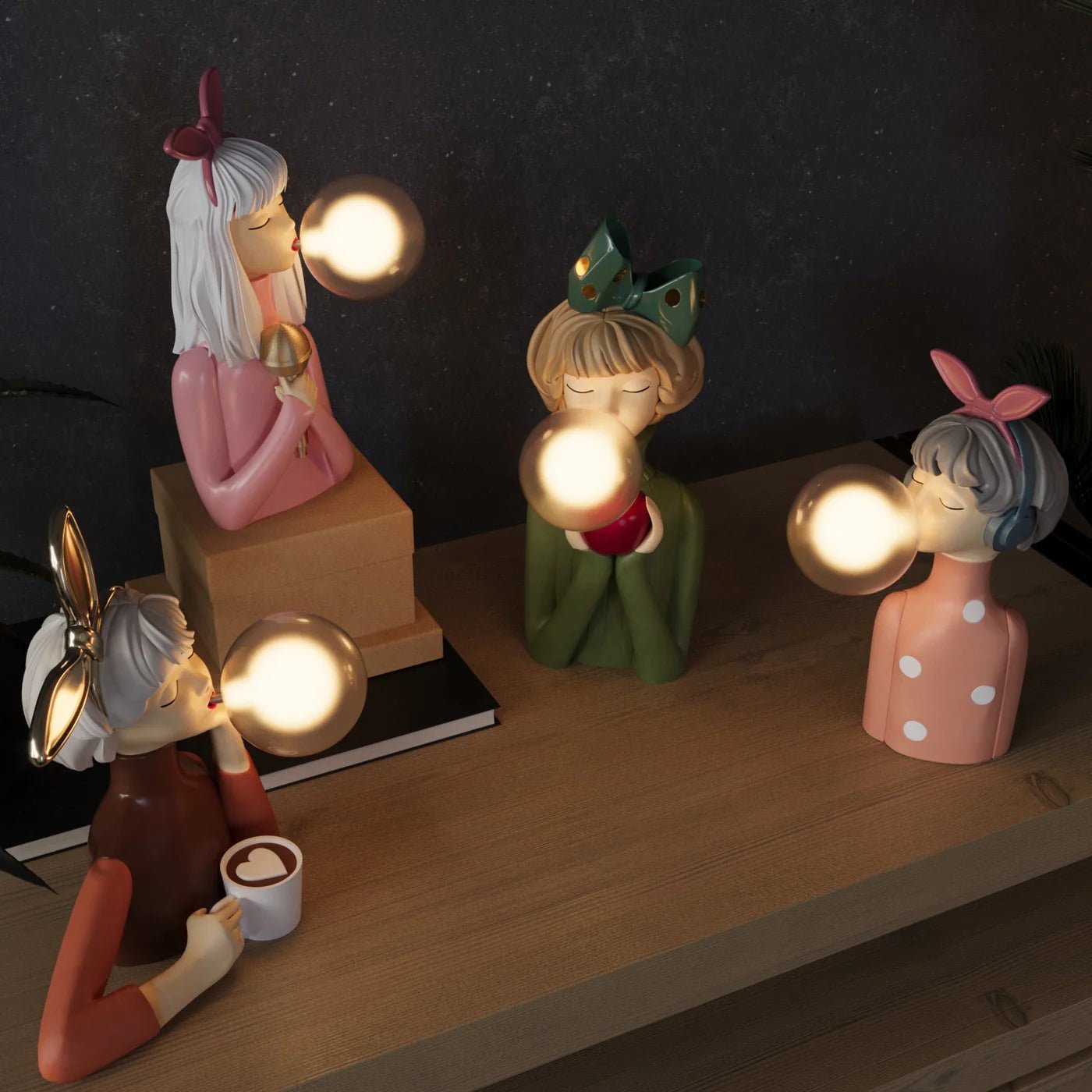Dekoracyjna Lampa Stołowa z Figurkami - Kompletny zestaw 4 sióstr product 2