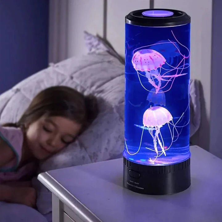 Dekoracyjna lampa z meduzami i oświetleniem LED - 