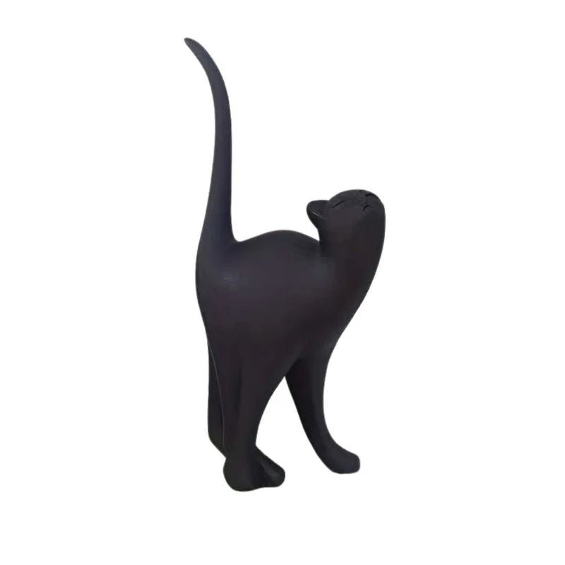 Figurka Kota w Stylu Minimalistycznym - Czarny Ogon
