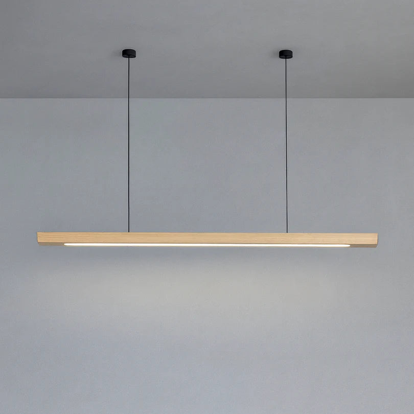 Lampa Wisząca Drewniana o Prostej Formie