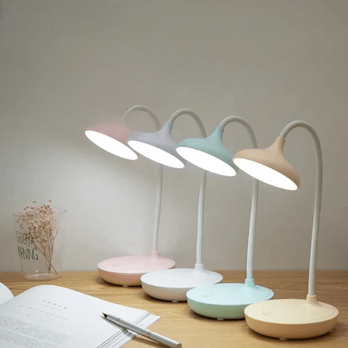 Lampa biurkowa z funkcją ładowania USB - Żółty