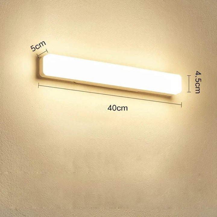 Lampa nad lustro o nowoczesnym montażu ściennym - Zimna biel