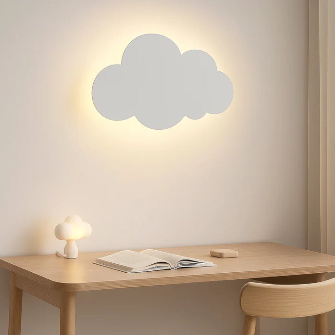Lampa ścienna LED w kształcie chmury z metalową konstrukcją i akrylową osłoną - Kolor abażuru - 3 - kolorowe przyciemnianie