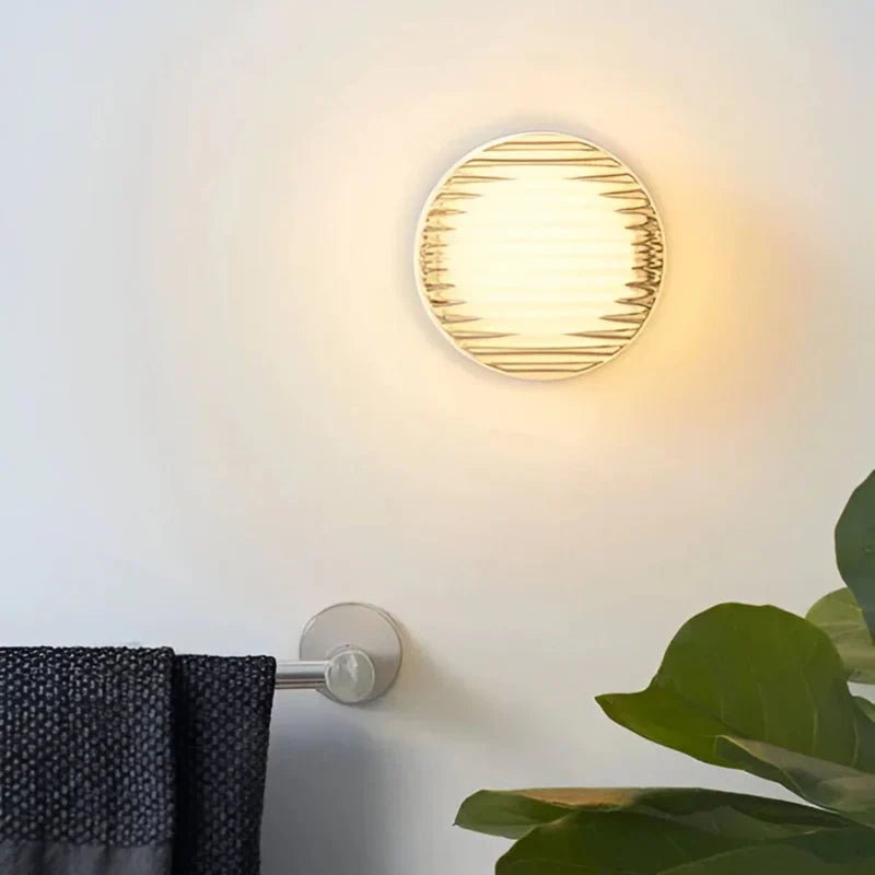 Lampa ścienna szkło i metal - Biały