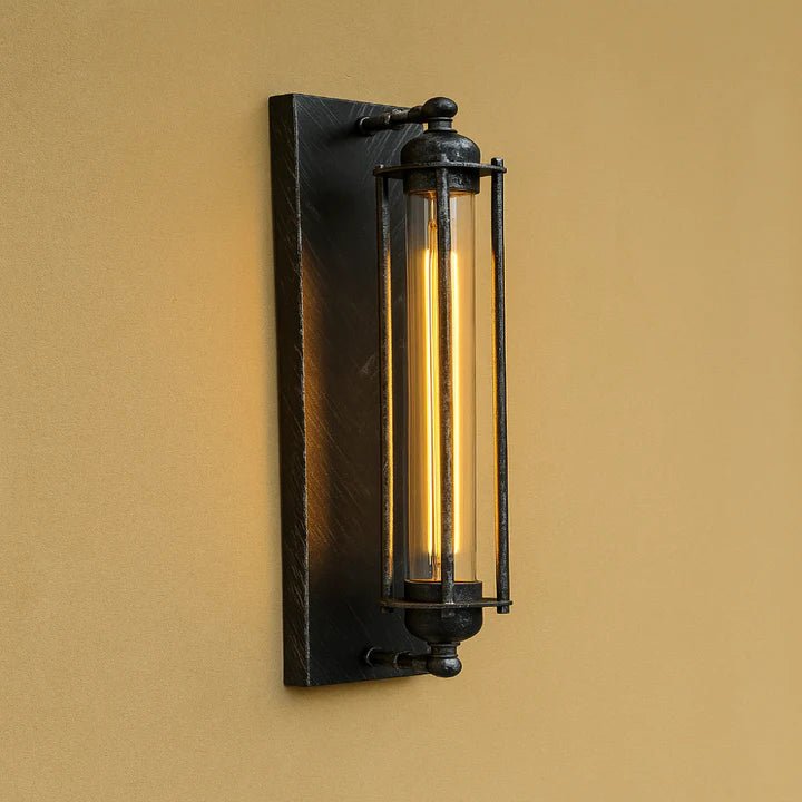 Lampa Ścienna w Stylu Industrialnym - Srebrny