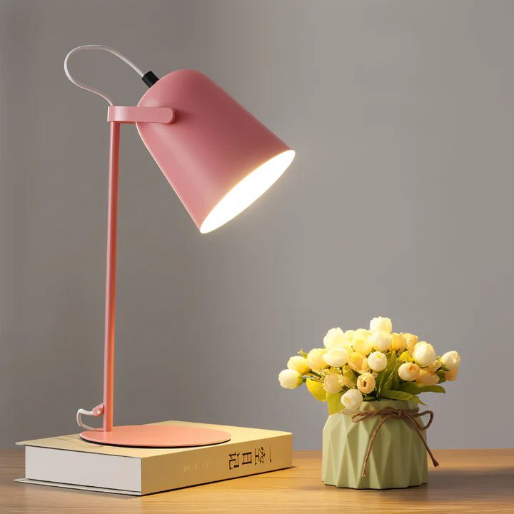 Lampa stołowa w stylu makaronowym - Różowy