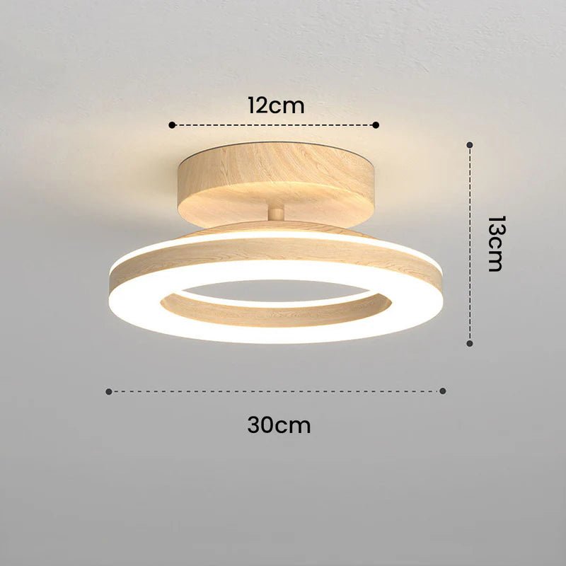 Lampa sufitowa metal i akryl - Kolor drewna