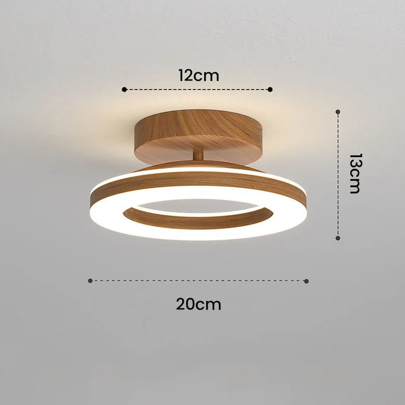 Lampa sufitowa metal i akryl - Kolor orzechowy