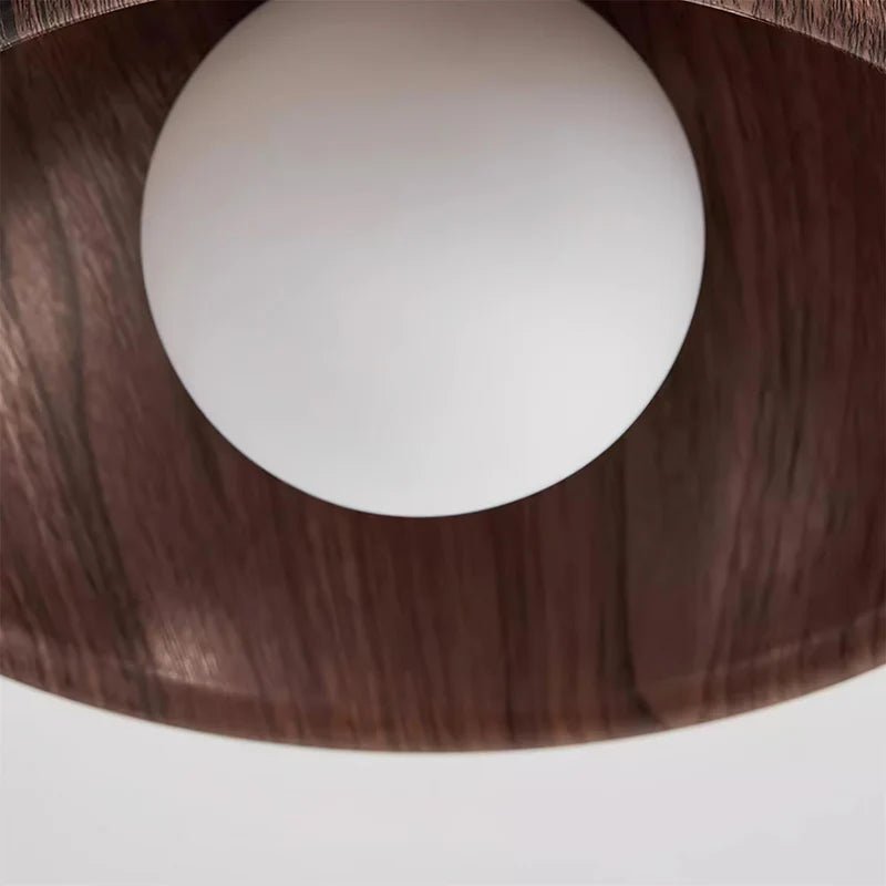 Lampa sufitowa szkło i metal - Kolor dębowy