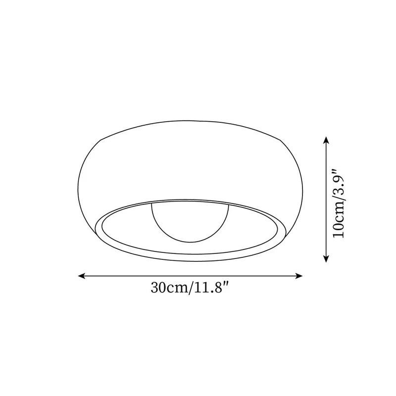 Lampa sufitowa szkło i metal - Kolor dębowy