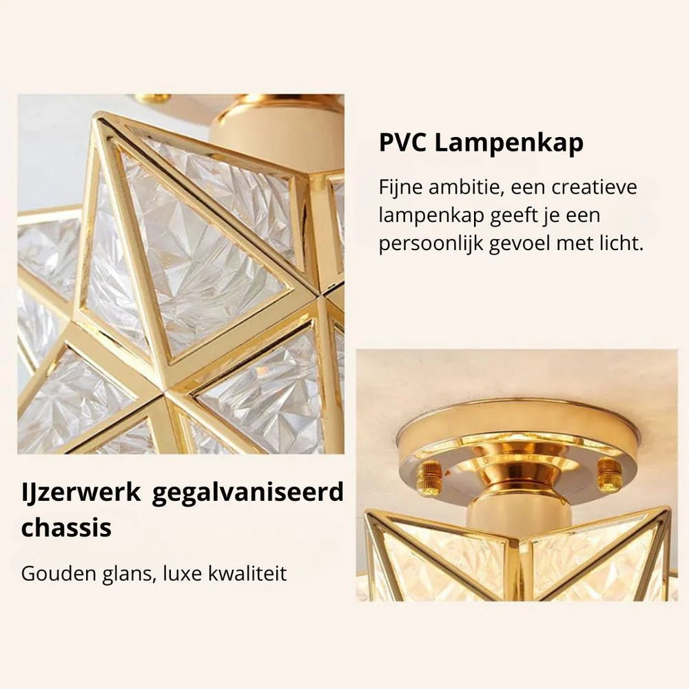 Lampa sufitowa z metalu i tworzywa sztucznego - Czarny