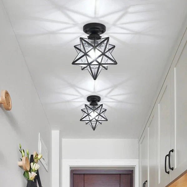 Lampa sufitowa z metalu i tworzywa sztucznego - Czarny