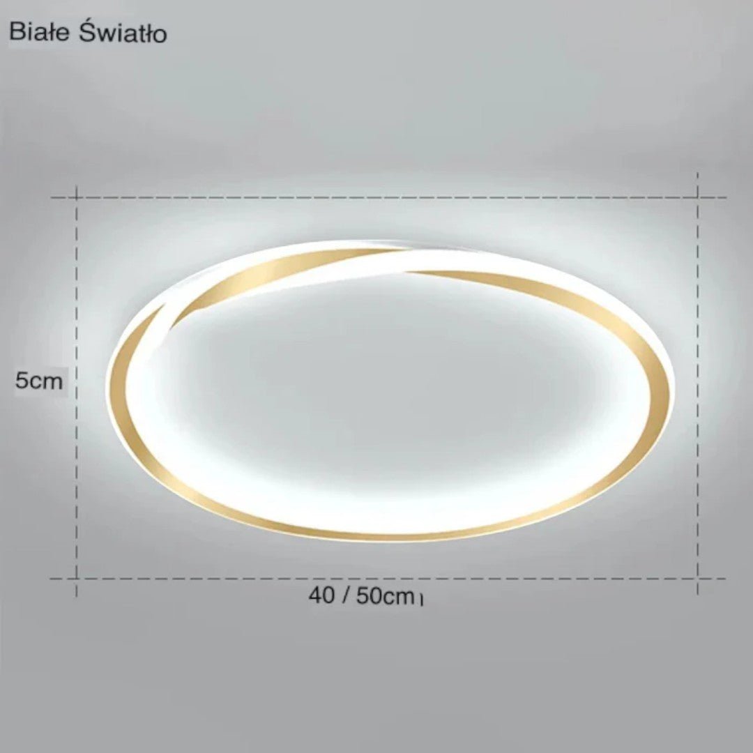 Lampa sufitowa z okrągłą konstrukcją i akrylową osłoną - Czarny
