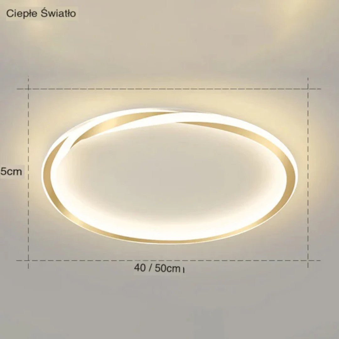 Lampa sufitowa z okrągłą konstrukcją i akrylową osłoną - Czarny