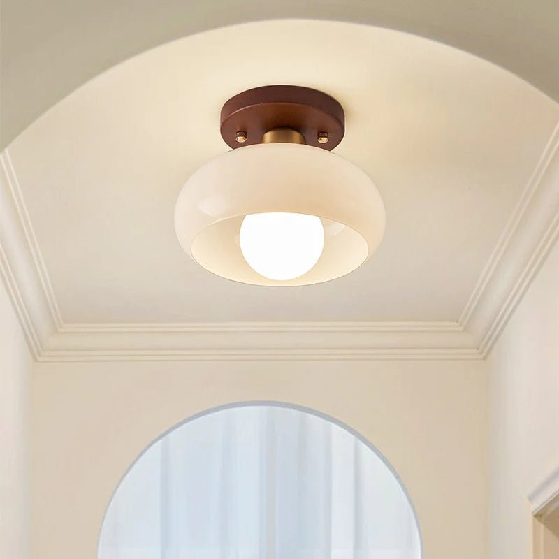 Lampa Sufitowa ze Szkła i Metalu - Ø 20 cm