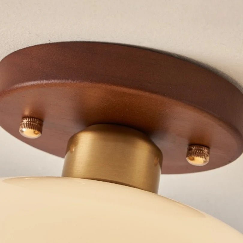 Lampa Sufitowa ze Szkła i Metalu - Ø 20 cm