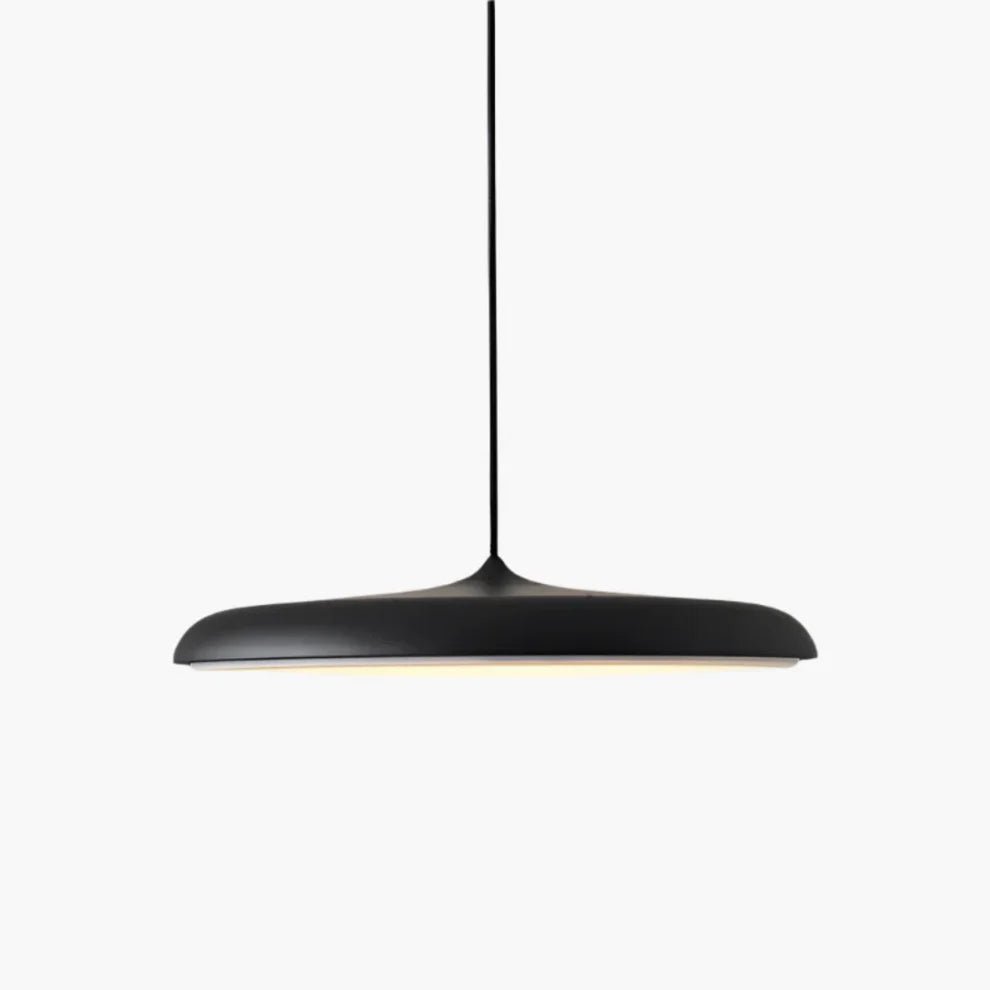 Lampa wisząca skandynawska – Nowoczesny design – Drewno i metal – Do salonu lub jadalni - Czarny