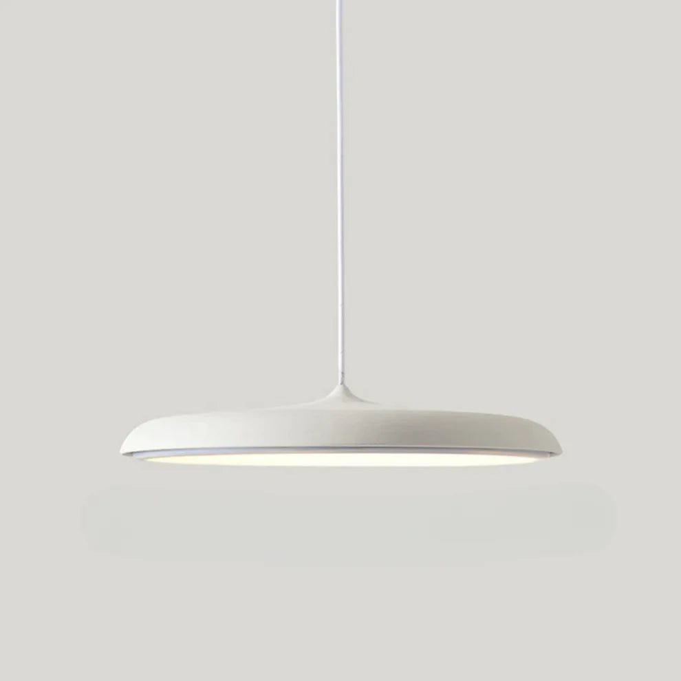 Lampa wisząca skandynawska – Nowoczesny design – Drewno i metal – Do salonu lub jadalni - Biały