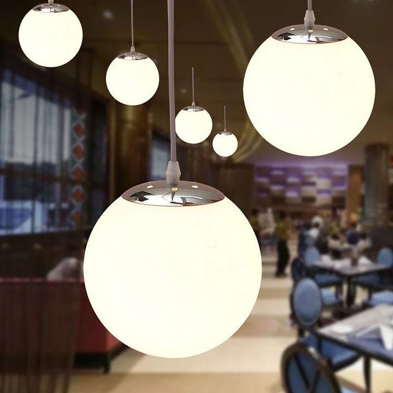 Lampa wisząca szklana - Srebrny