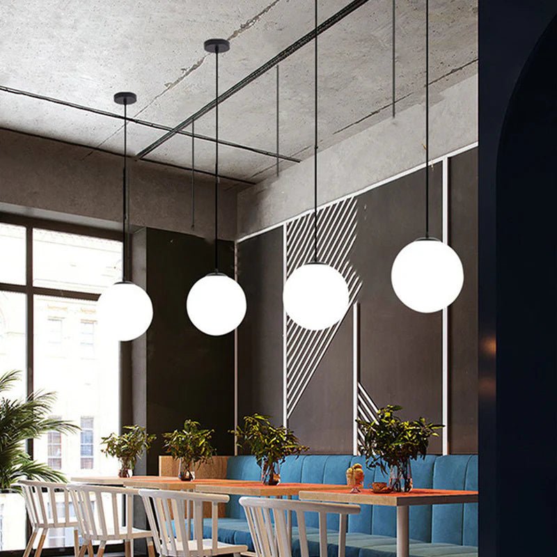 Lampa wisząca szklana - Srebrny