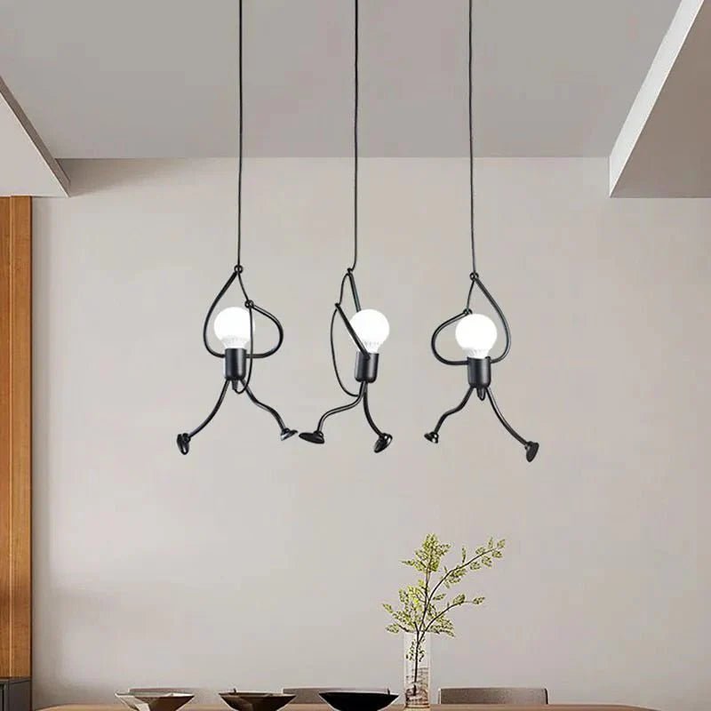 Lampa wisząca w kształcie postaci - Styl: 3 lampy w okręgu
