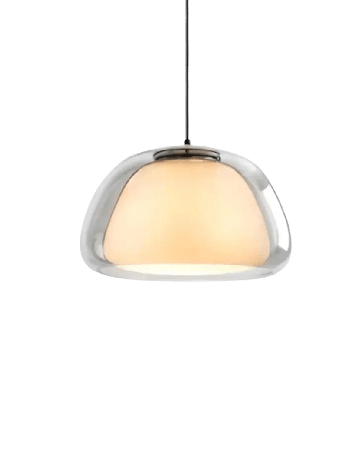 Lampa wisząca ze szkła i żelaza - Przezroczysty