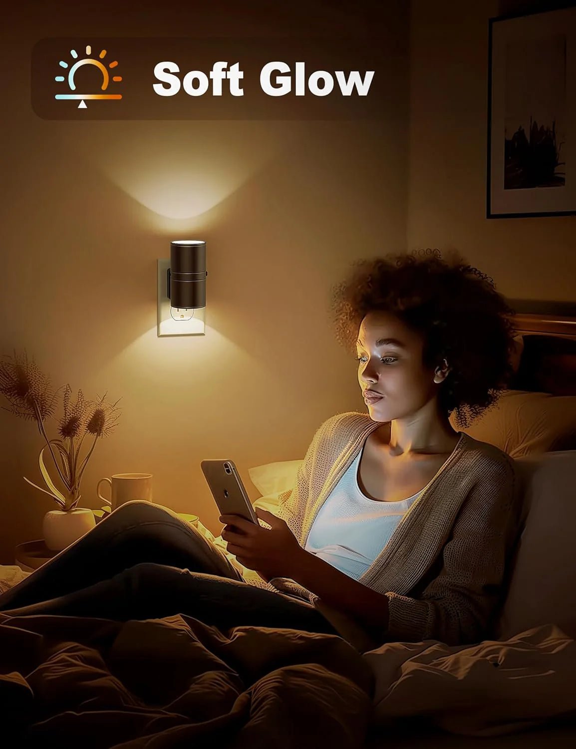 Lampka nocna LED z regulacją jasności - 2 szt