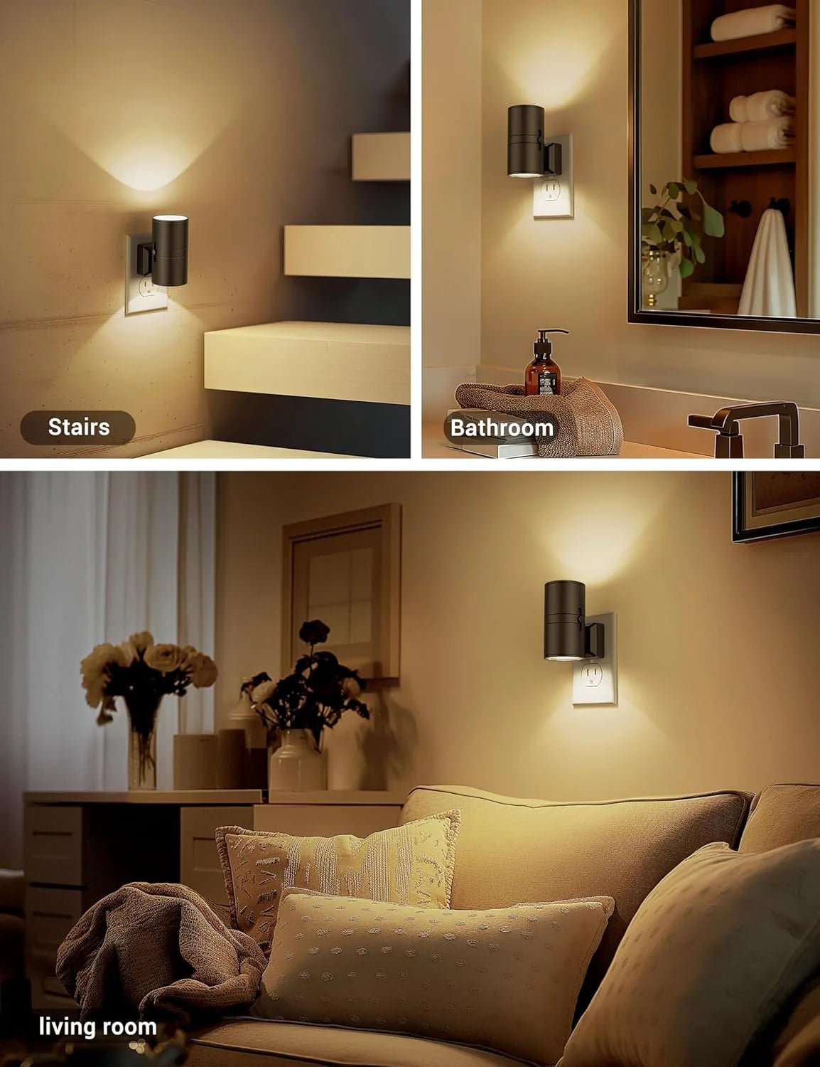 Lampka nocna LED z regulacją jasności - 2 szt