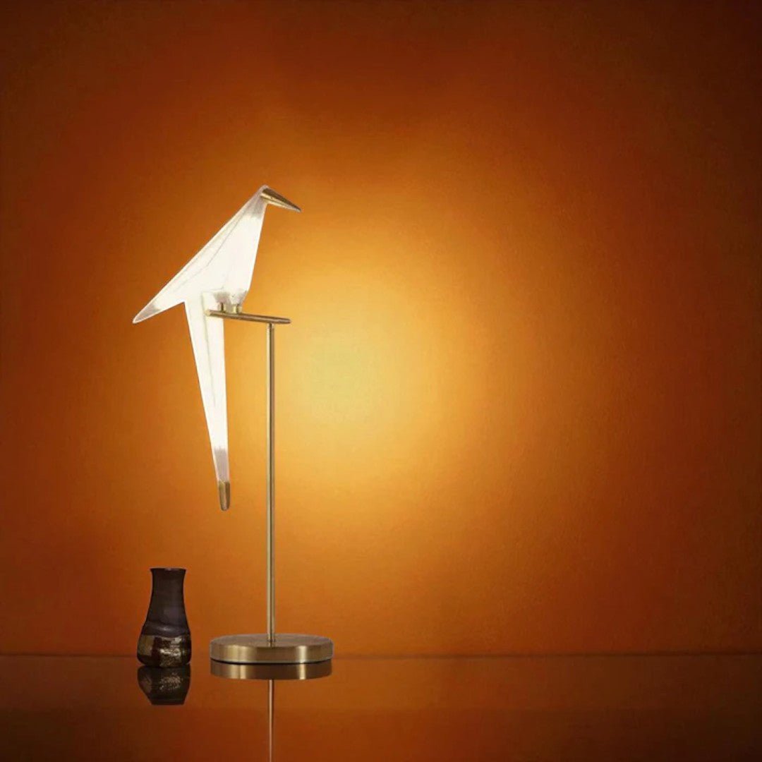 Magnetyczna lampa dekoracyjna w kształcie ptaka z geometryczną konstrukcją - Podwójna lampa