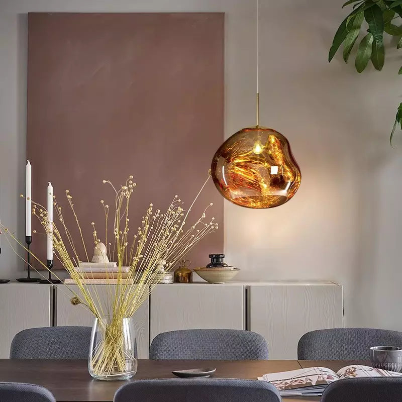 Lampa Wisząca ze Szkła o Organicznej Formie