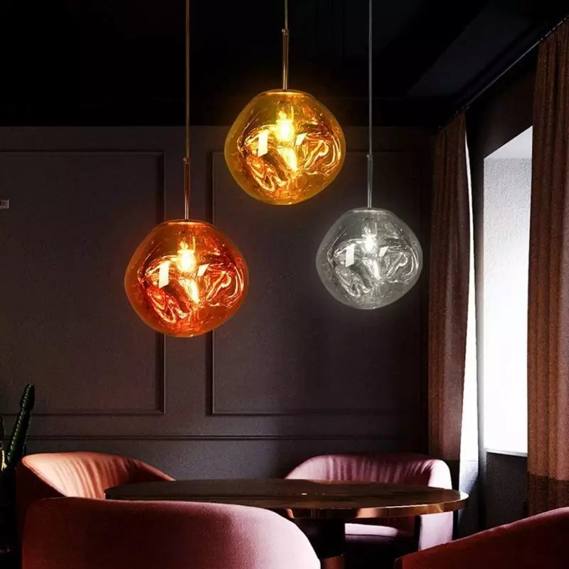 Lampa Wisząca ze Szkła o Organicznej Formie