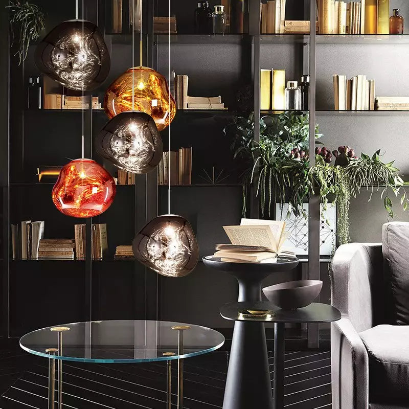 Lampa Wisząca ze Szkła o Organicznej Formie