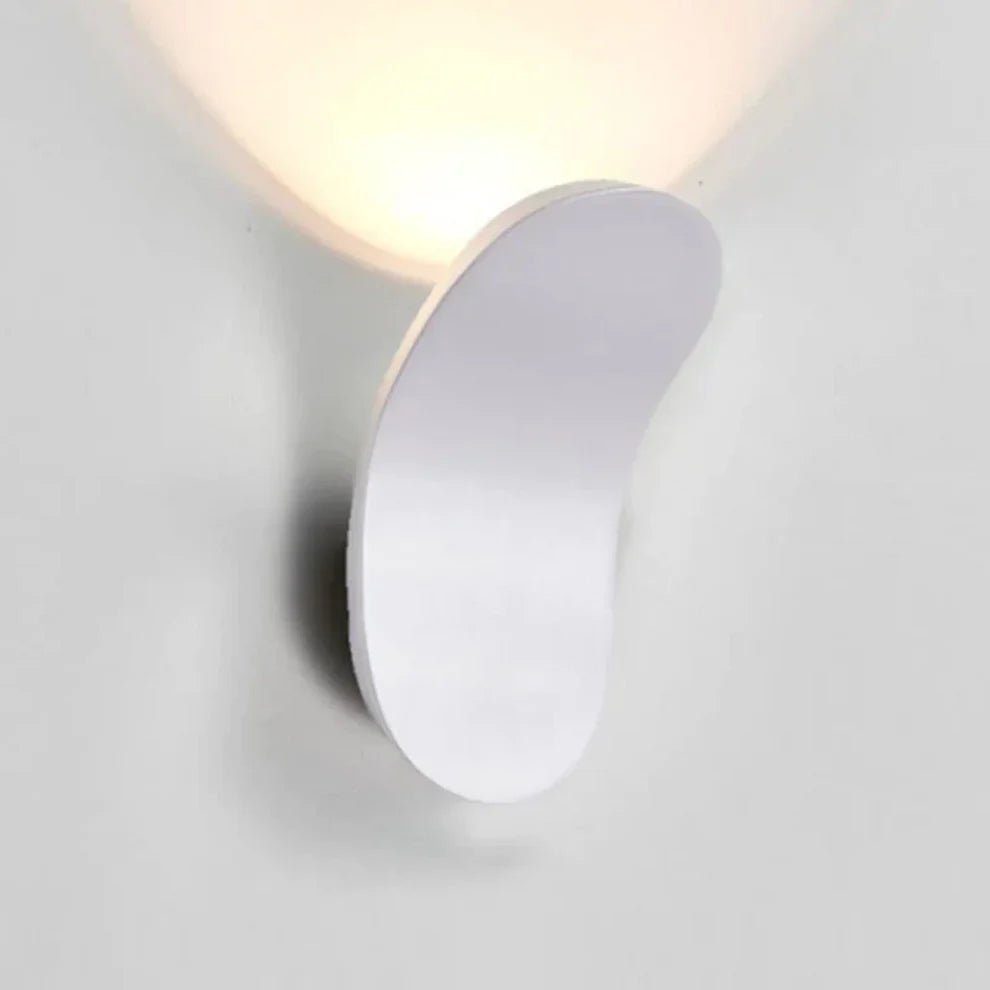Nowoczesna lampa ścienna okrągła - Biały