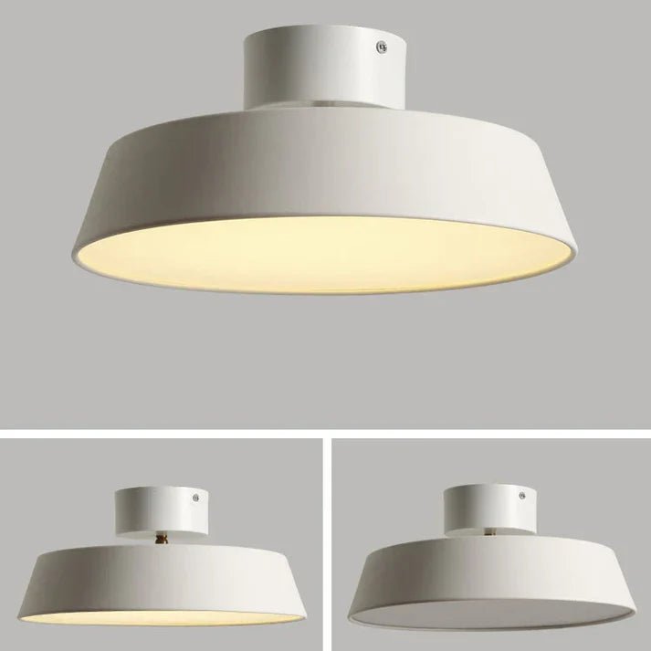 Okrągła lampa sufitowa z trójkolorowym oświetleniem LED - Biały