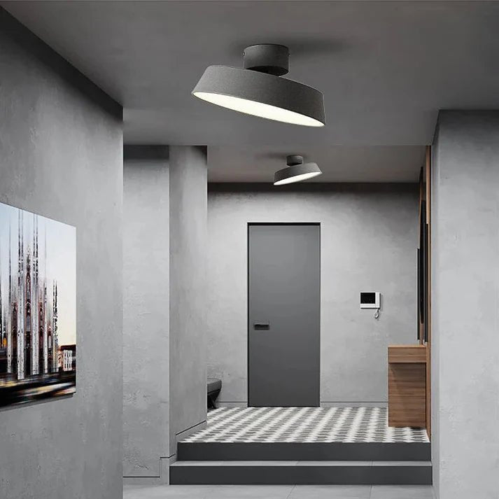 Okrągła lampa sufitowa z trójkolorowym oświetleniem LED - Biały
