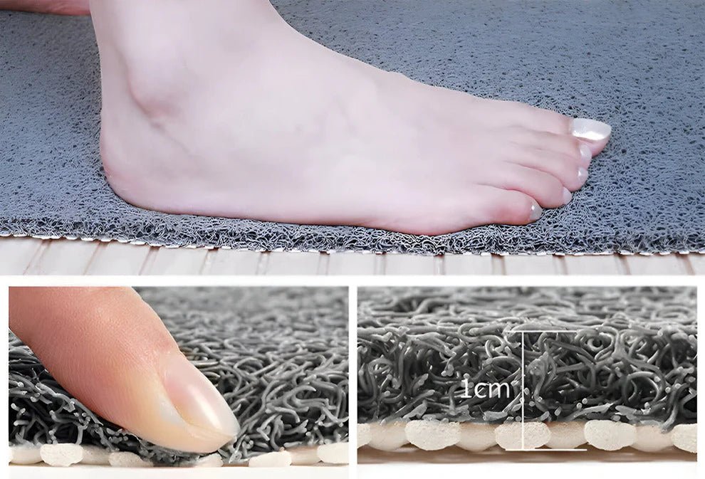 Plastikowa Mata Prysznicowa – Antypoślizgowa i Szybkoschnąca - khaki