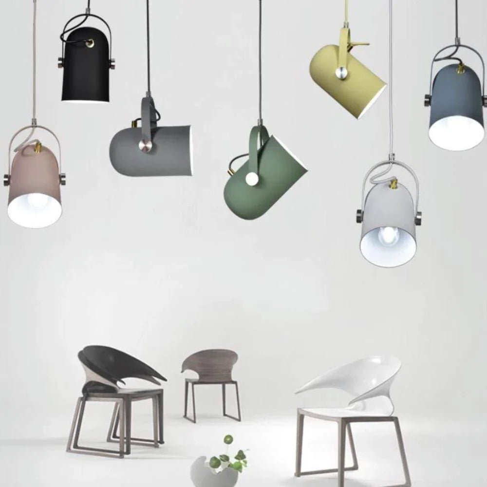 Regulowana Lampa Wisząca w Stylu Skandynawskim - Oliwkowy