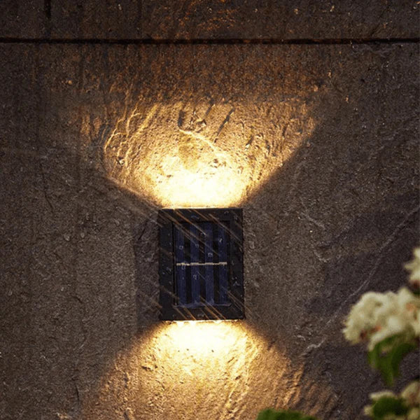 Bezprzewodowe lampy ścienne LED z panelem słonecznym do użytku zewnętrznego