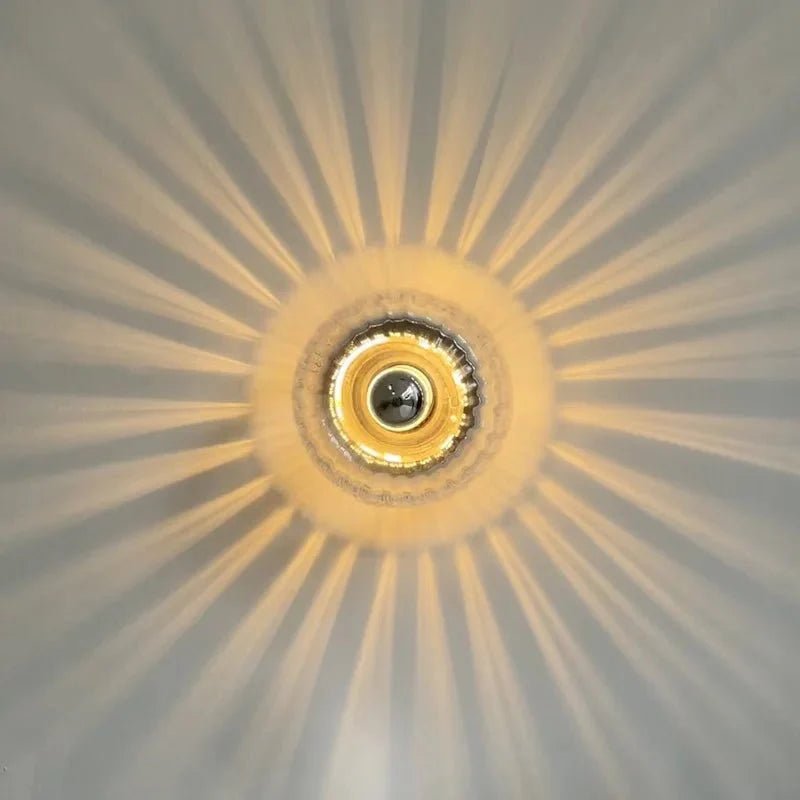 Szklana Lampa Ścienna – Styl Skandynawski - Srebrna