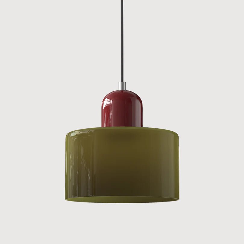 Szklana Lampa Wisząca - Zielony matowy