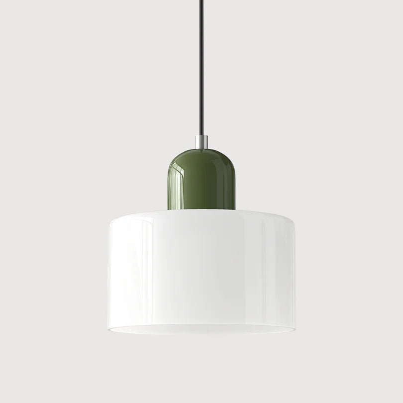 Szklana Lampa Wisząca - Biały