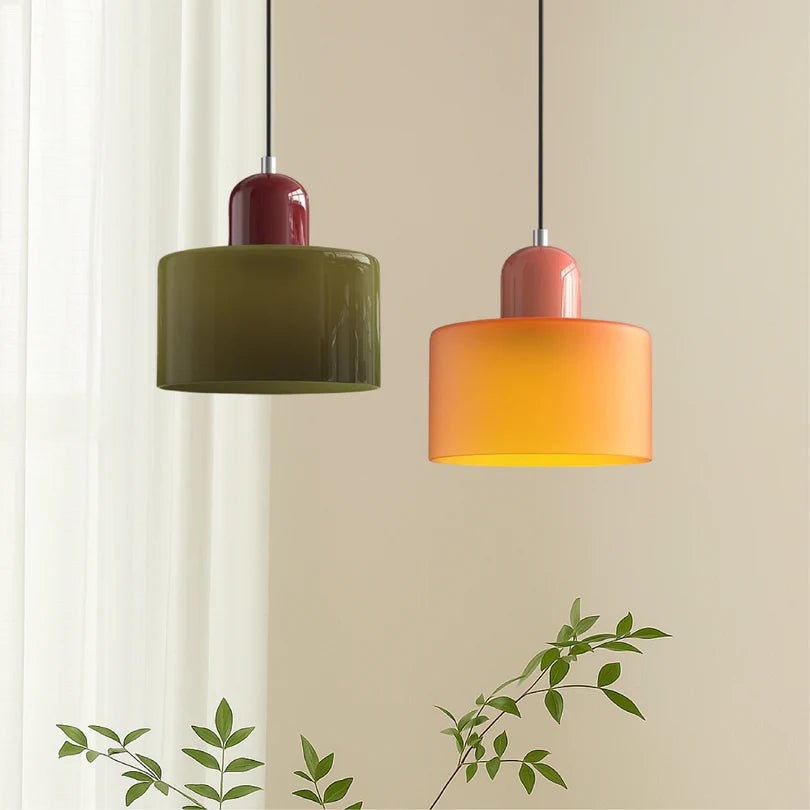 Szklana Lampa Wisząca - Jasnozielony