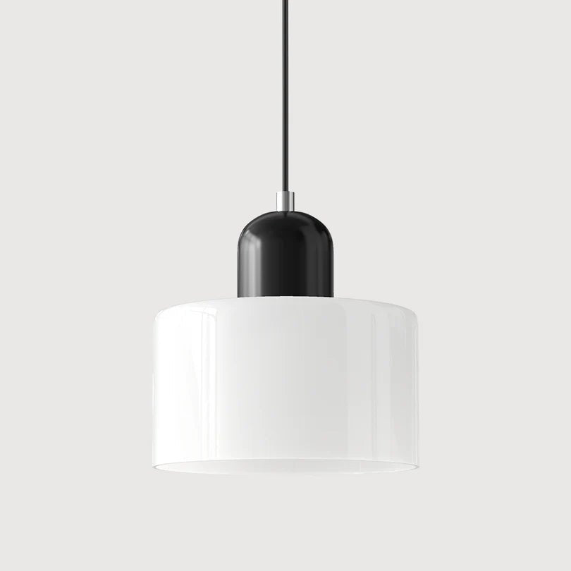 Szklana Lampa Wisząca - Biały