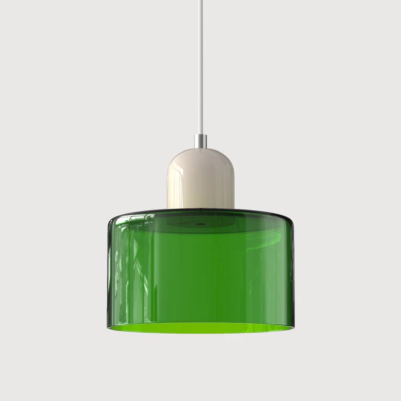 Szklana Lampa Wisząca - Zielony