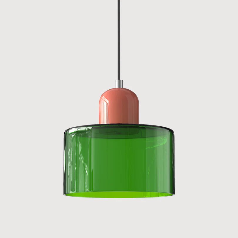 Szklana Lampa Wisząca - Zielony