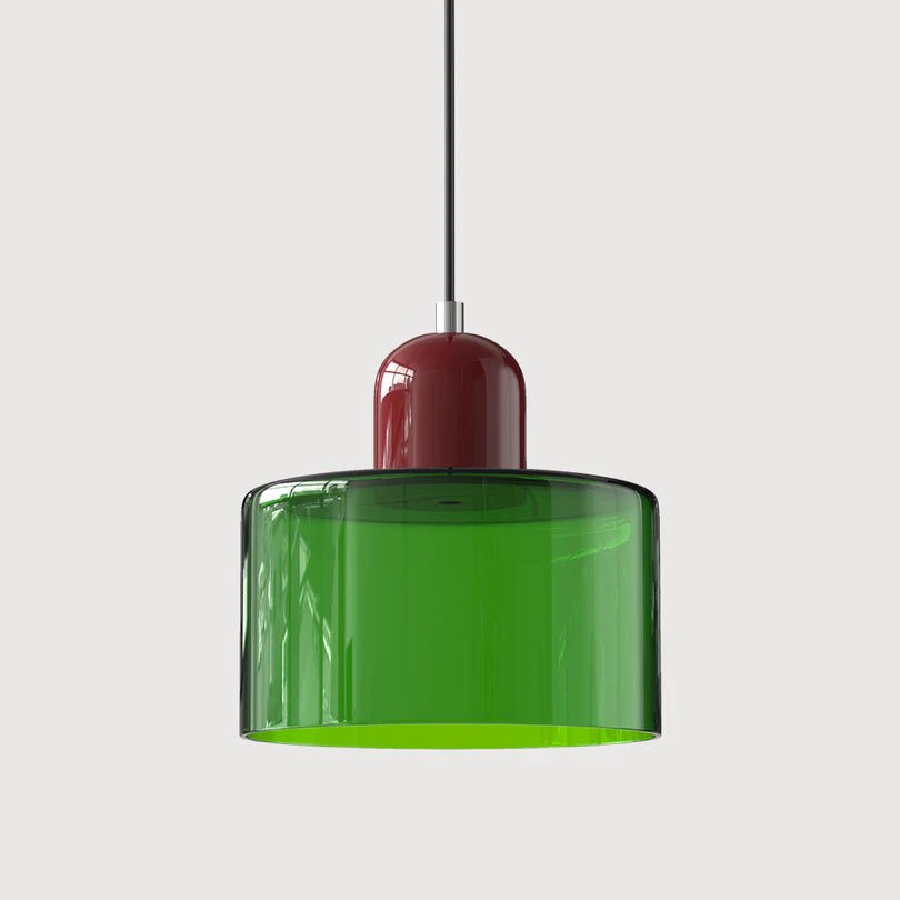 Szklana Lampa Wisząca - Zielony