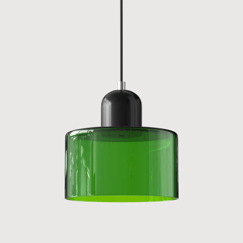 Szklana Lampa Wisząca - Zielony