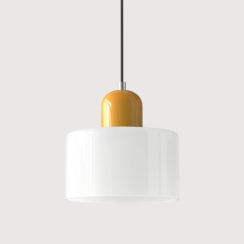 Szklana Lampa Wisząca - Biały