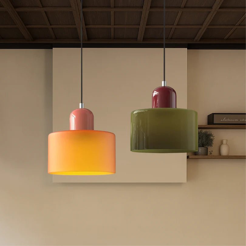 Szklana Lampa Wisząca - Jasnozielony